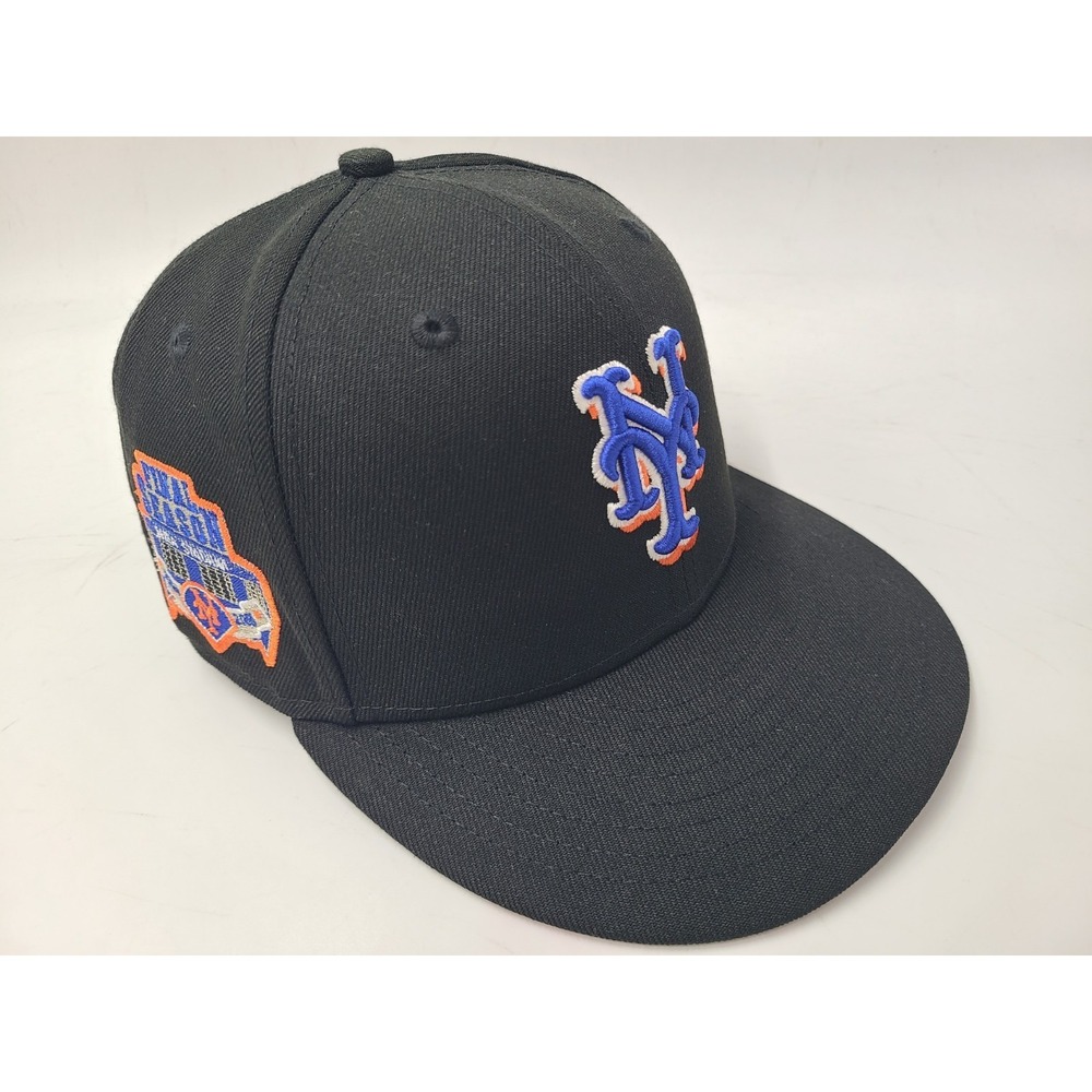 New York Mets Shea Stadium Final Season Patch New Era 59Fifty Fitted 7 Hat Cap